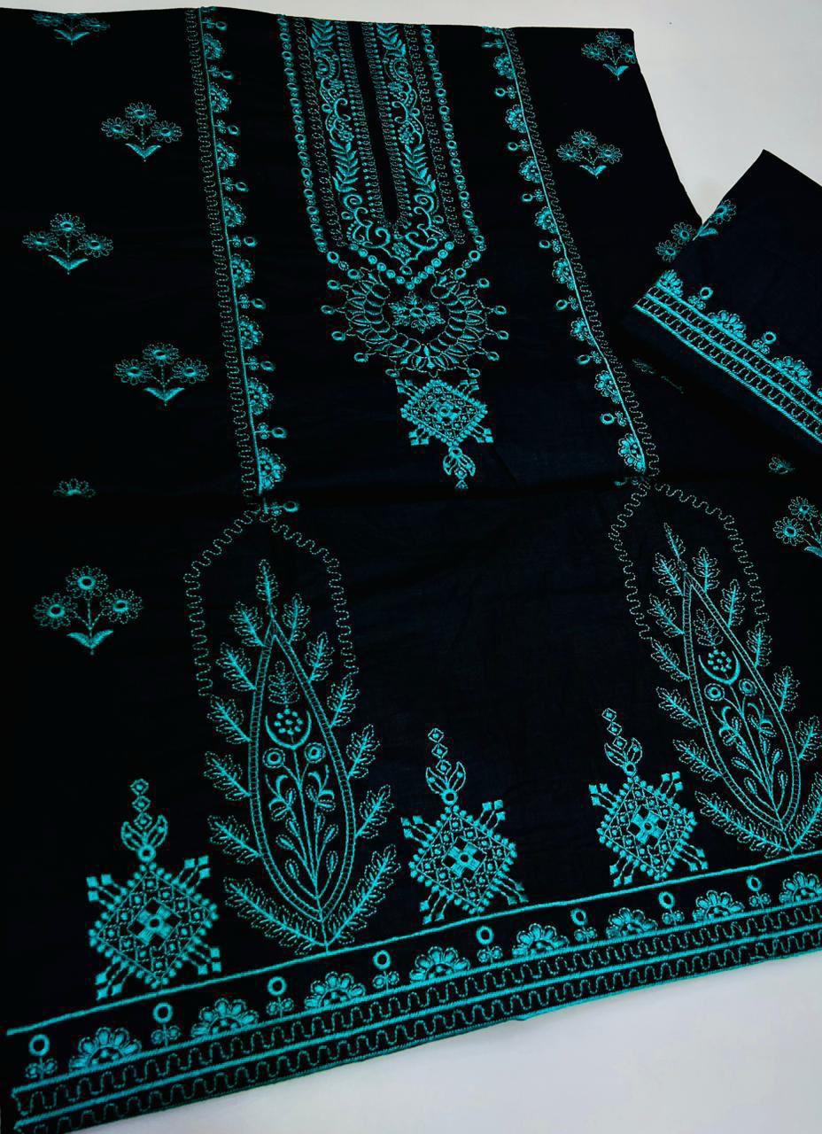 2 pcs Lawn Cotton Fully Embroidery Excellent fabric