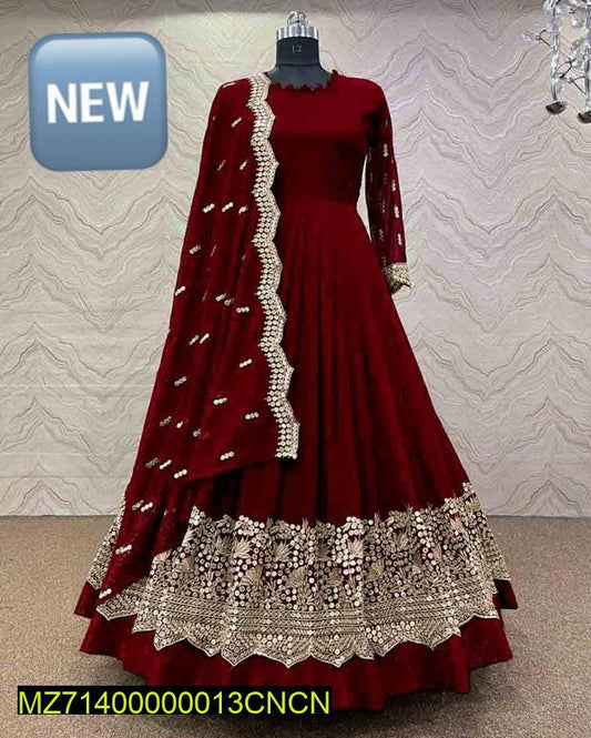 Elegant Chiffon Maxi Dress – Party Wear