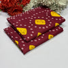2 pcs chunri design in Mehroon color