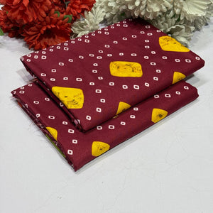 2 pcs chunri design in Mehroon color