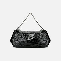 حقيبة نسائية سوداء أنيقة من الجلد الطبيعي – اسم العلامة التجارية B